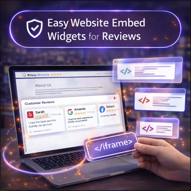 Easy Website embed widgets for the reviews