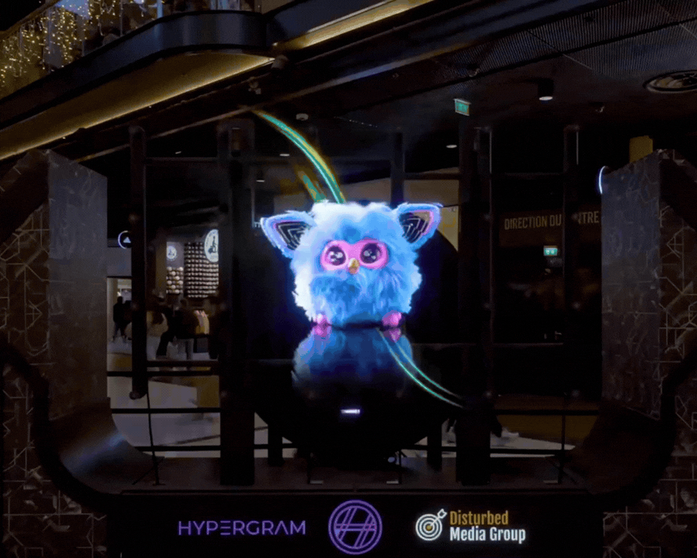 Hypervsn wall 3d hologram display fan