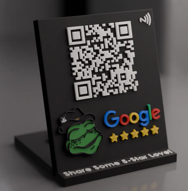 Review Manager stand printed