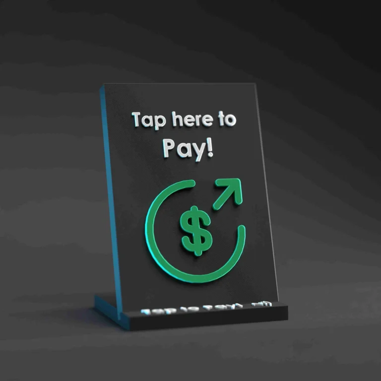 printed pay 3d Review Manager stand